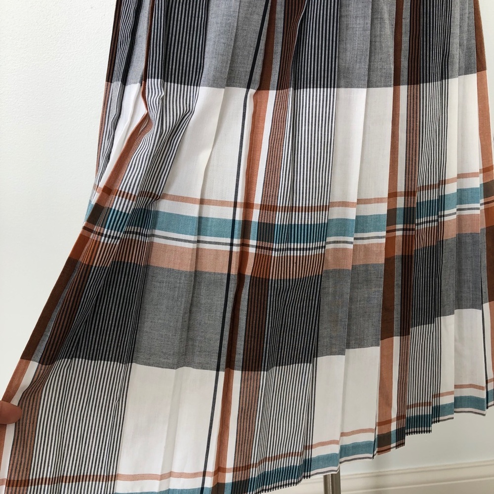 Pendleton Vintage 1960s Plaid Pleated Midi Skirt - Picture 4 of 7